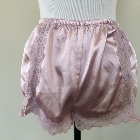 Pink Nightie Set Extra Small Pink Satin White Lace Internat'l Concepts Intimates - Picture 3 of 10